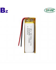 중국 Lipo 셀 공장 전문 맞춤형 GPS 추적기 로케이터 배터리 UFX 551552 3.7V 400mAh 리튬 이온 배터리