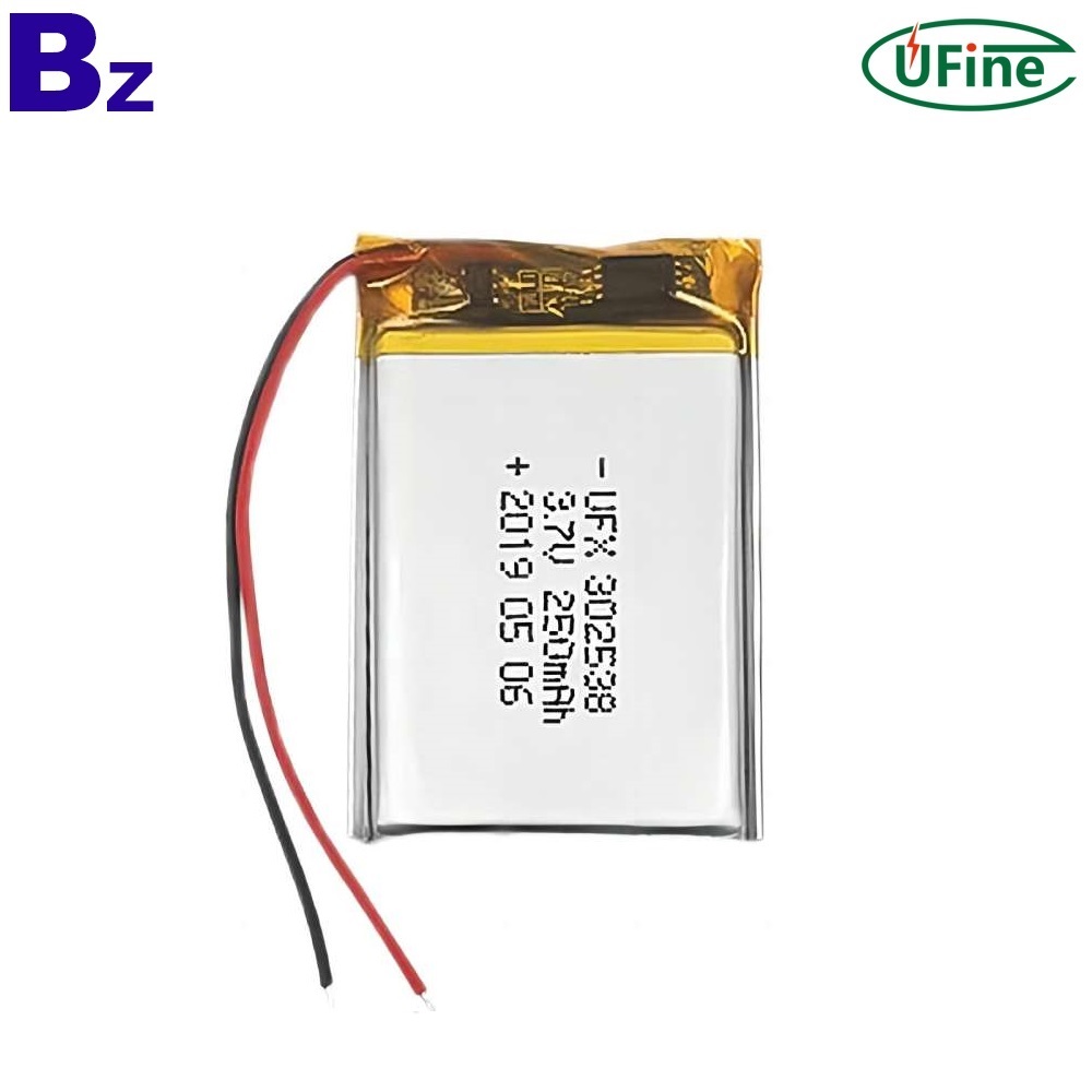 302538 3.7V 250mAh 리튬 이온 배터리