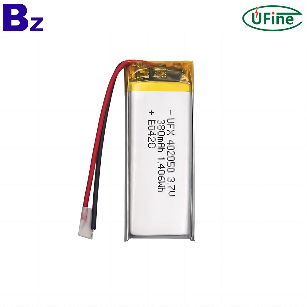 402050 3.7V 380mAh 리튬 이온 폴리머 배터리