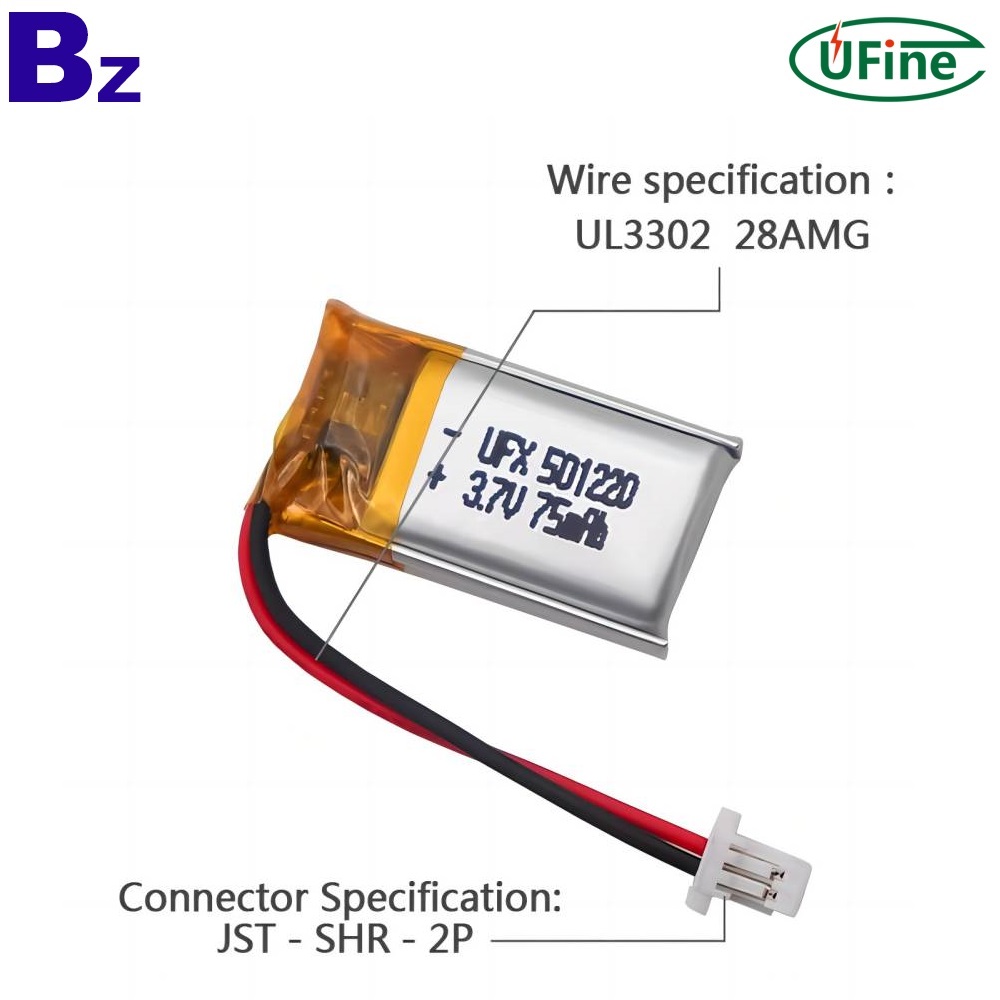 메이크업 거울용 도매 75mAh 배터리