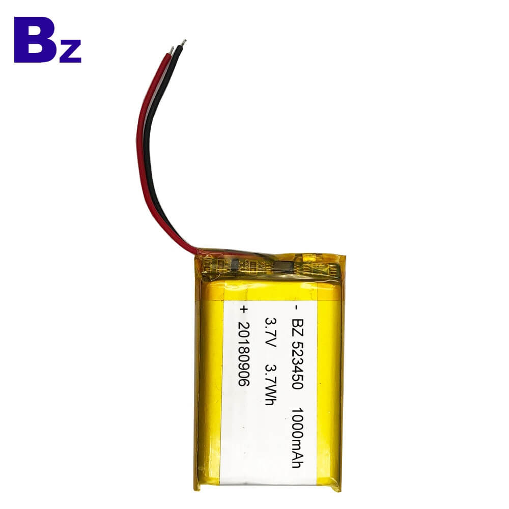  523450 1000mAh 3.7V Lipo 배터리, 1000mAh 3.7V KC 인증을받은 배터리