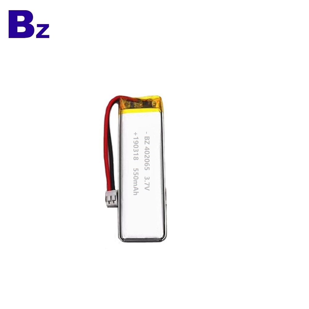 402065 550mAh 3.7V Lipo 건전지